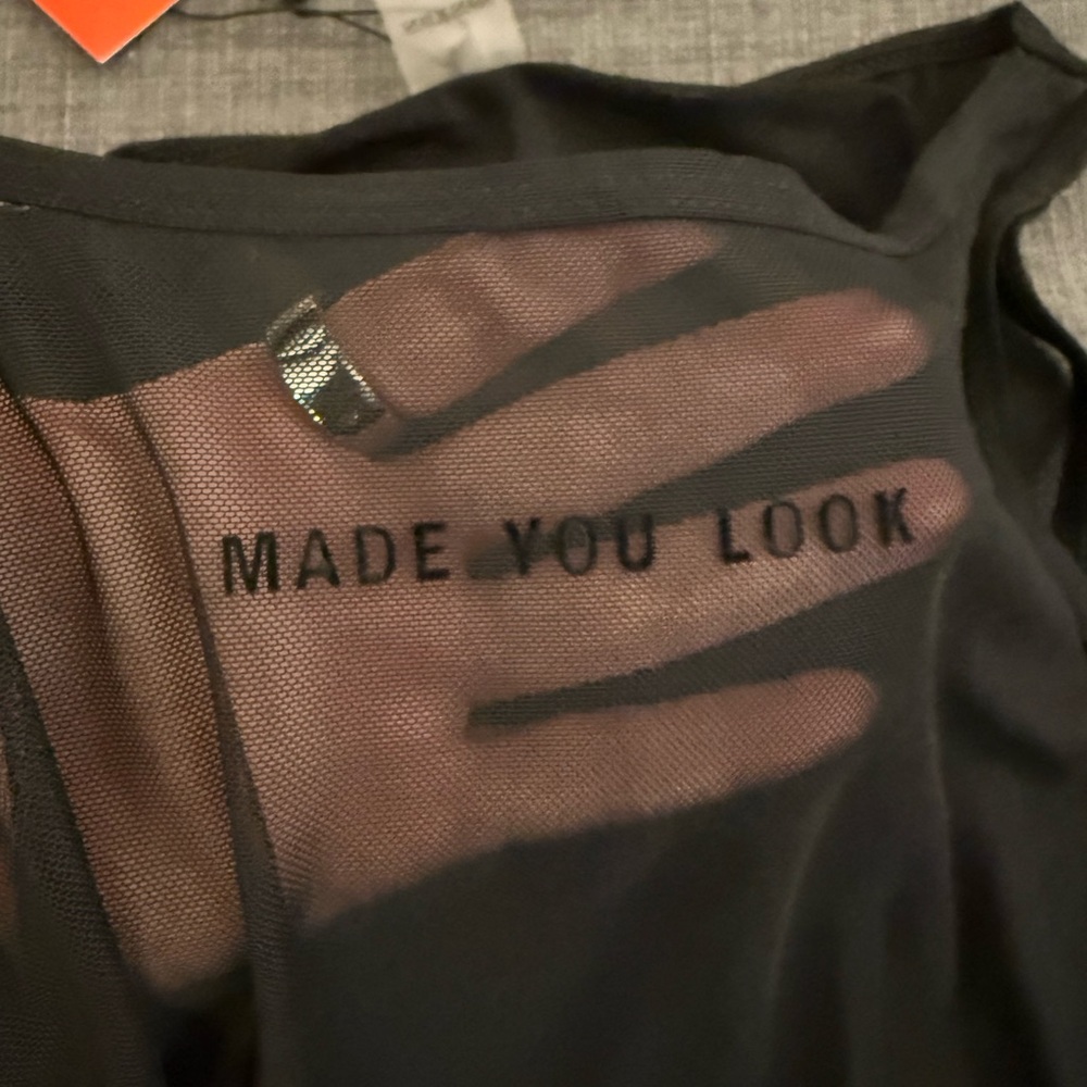 Saint Sass Mesh “made you look” Bodysuit - Picture 3 of 4